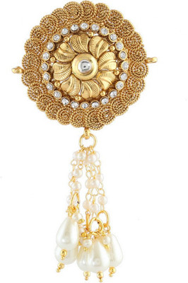 

Anuradha Art Jewellery Designer Hair Chain(Gold, White)