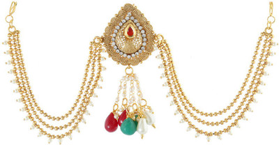 

Anuradha Art Jewellery Designer Hair Chain(Maroon, Green)