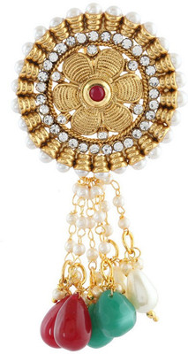 

Anuradha Art Jewellery Designer Hair Chain(Red, Gold)