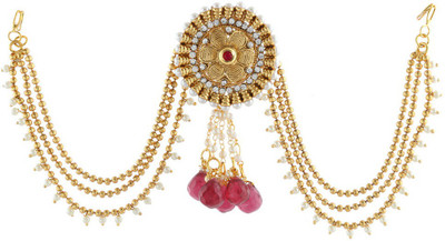 

Anuradha Art Jewellery Designer Hair Chain(White, Gold)