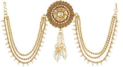 

Anuradha Art Jewellery Designer Hair Chain(White, Gold)