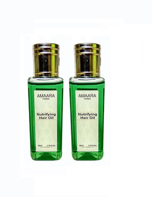 

Amaara Herbs Nutrifying Oil with Amla and Brahmi Pack of 2pcs (50ml) Hair Oil(100 ml)