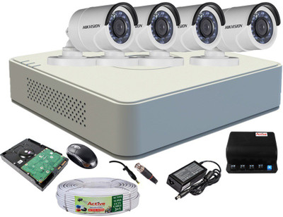 HIKVISION HDTVI Full Combo, DS-2CE16COT-IRPF Bullet Camera 4Pcs + 1TB HDD + Active Cable + F1 Mini DVR Security Camera(1 TB, 4 Channel) HIKVISION HDTVI Full Combo, DS-2CE16COT-IRPF Bullet Camera 4Pcs + 1TB HDD + Active Cable + F1 Mini DVR Security Camera(1 TB, 4 Channel)