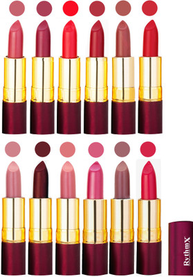 

Rythmx Dry Matte Lipstick Combo Set Of 12 Pcs(Multicolor,)