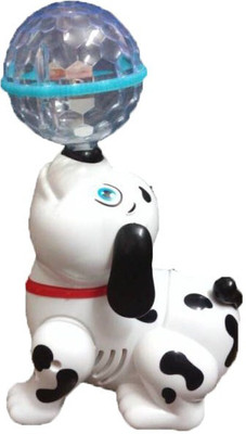 

HEER Cute Dancing Dog Toy with Reflected 3D Lights & Wonderful Music for Kids, Battery operated(White)