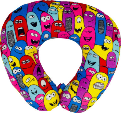 

The Crazy Me Colourful Monsters Pattern Travel Neck Pillow(Multicolor)