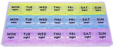 

DK-ESTORE 1Week 3 times Pill Box(Multicolor)