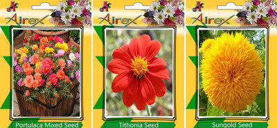 

Airex Portulaca Mixed, Tithonia, Sungold Seed(15 per packet)