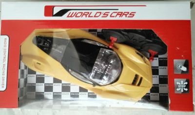 

KVN WORLDS CAR WITH REMOTE CONTROL(Yellow, Black), Black;yellow