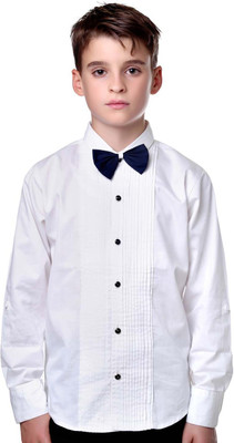 

MashUp Boys Solid Party White Shirt(Pack of 2