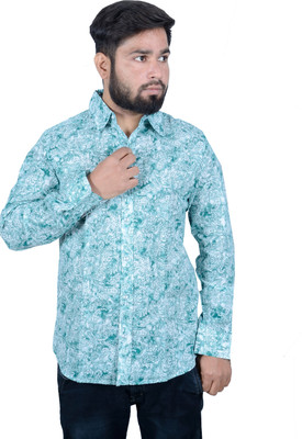 Chaman Handicrafts Men & Women Printed Casual Green Shirt