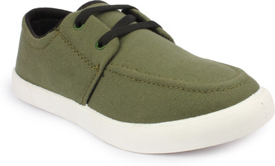 

9L-London Canvas Shoes For Men(Green, Medndi