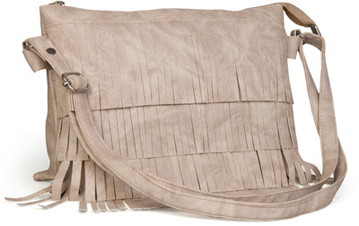 

Felicita Women Casual Beige PU Sling Bag