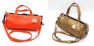 

Zakina Girls Gold, Orange PU Sling Bag