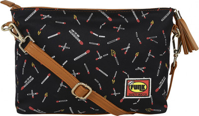 

Funk For Hire Women Casual Blue Canvas Sling Bag