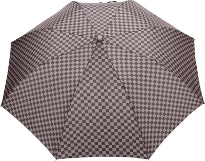 

FabSeasons Checkered Print Umbrella(Grey)