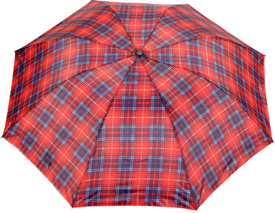 

FabSeasons Checkered Print Umbrella(Red)
