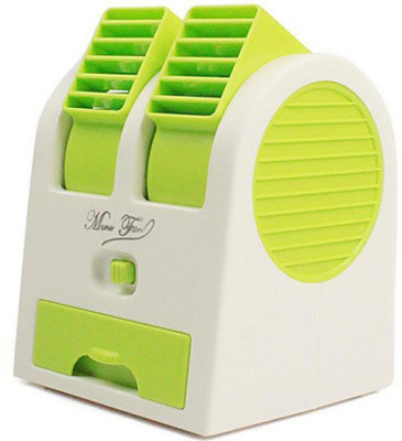 

Stargale Portable Mini Air Conditioner Dual-Port Bladeless USB Fan(Green)