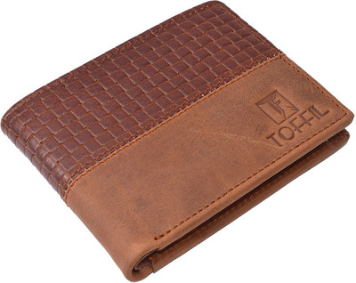 

Toffil Men Brown Genuine Leather Wallet(4 Card Slots), Brown;chestnut