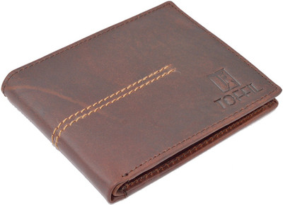 

Toffil Men Brown Genuine Leather Wallet(3 Card Slots), Seal brown