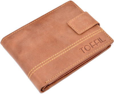 

Toffil Men Brown Genuine Leather Wallet(6 Card Slots), Sandy brown