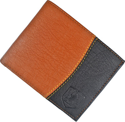 

LANDER Men Tan, Black Artificial Leather Wallet(4 Card Slots), Black;tan