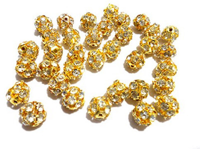 

Krafty Fools White Stone Balls Gold Color