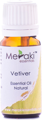 

Meraki Essentials Vetiver (Khus) Essential Oil (10 ML) 100% Pure & Natural Cooling, Earthy and Relaxing(10 ml)