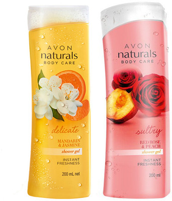 

Avon Anew Naturals Shower Gel (Mandarin & Jasmine - Rose & Peach)(400 ml, Pack of 2)