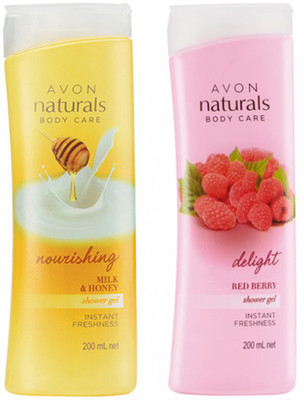 

Avon Anew Naturals Shower Gel (Red Berry - Milk & Honey)(400 ml, Pack of 2)