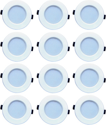 

Bene Bene Luster Virgin Plastic Round Ceiling Light (Green, 6w Pack of 12 Pcs) Recessed Ceiling Lamp
