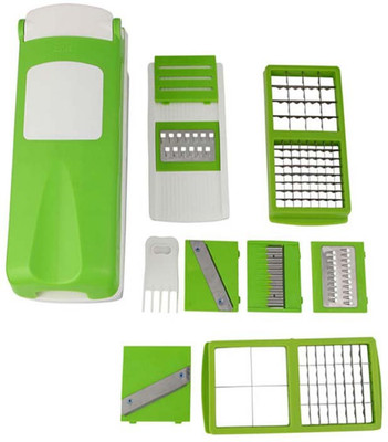 

Wonder World Chopper(1 Cutting-Top With Integrated Pin Grid, 1 Cutting-Base, 1 Transparent Collector (Capacity 1,500 Ml)Cover For Holding A Fresh Collection Container, 2 Blades, 1 Knife Used For Quarters Or Eighths, 1 Plug-Cutting Punch For Eighth, 1 Part