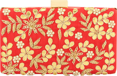 

D'oro Party Red Clutch