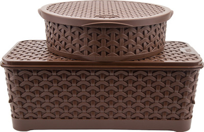 

Jaypee Plus Combo- Box All & Stock All - 6000 L Plastic Grocery Container(Pack of 2, Brown)