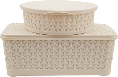 

Jaypee Plus Combo- Box All & Stock All - 6000 L Plastic Grocery Container(Pack of 2, White)