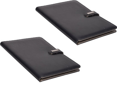 

COI Faux Leather Modern Black File Folder / Document Folder(Set Of 2, Black)