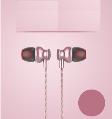 BESTTALK RS820 Noise Iso Pro Wired Headset with Mic(Rose Gold, In the Ear)