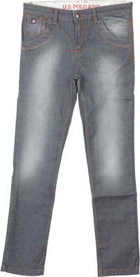 

US Polo Kids Slim Boys Grey Jeans, Dk grey