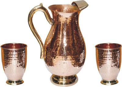 

Veda Home & Lifestyle VEDA COPPER MUGHLAI JUG SET Water Jug Set(2.2 L, Pack of 3)