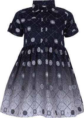 

Sambu Girls Midi/Knee Length Party Dress(Blue, Half Sleeve