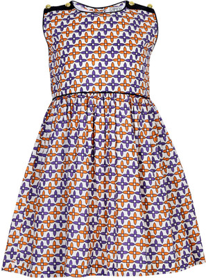 

Sambu Girls Midi/Knee Length Party Dress(Multicolor, Sleeveless