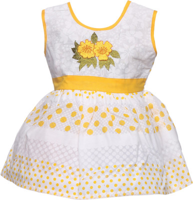 

Littly Girls Midi/Knee Length Casual Dress(Multicolor, Sleeveless, Yellow