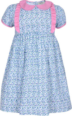 

Sambu Girls Midi/Knee Length Party Dress(Blue, Half Sleeve