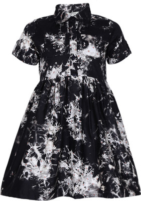 

Sambu Girls Midi/Knee Length Party Dress(Black, Half Sleeve