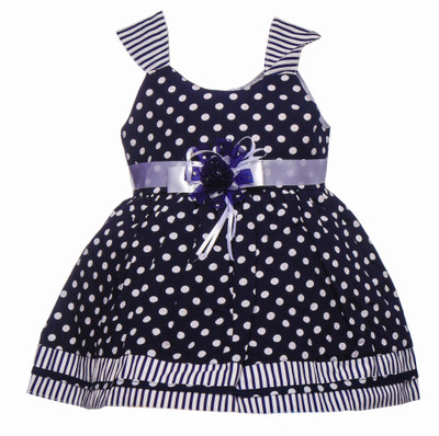 

Littly Girls Midi/Knee Length Casual Dress(Multicolor, Sleeveless, Black