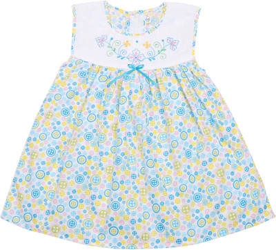 

Littly Girls Midi/Knee Length Casual Dress(Multicolor, Sleeveless, Blue