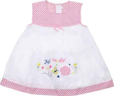

Littly Girls Midi/Knee Length Casual Dress(Multicolor, Sleeveless, Pink