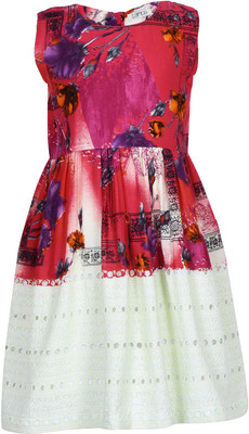 

Sambu Girls Midi/Knee Length Party Dress(Pink, Sleeveless