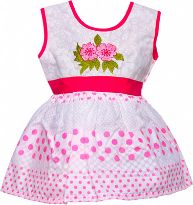 

Littly Girls Midi/Knee Length Casual Dress(Multicolor, Sleeveless, Pink