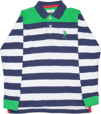 

US Polo Kids Boys Solid Cotton T Shirt(Dark Blue, Pack of 1, Uspa blue